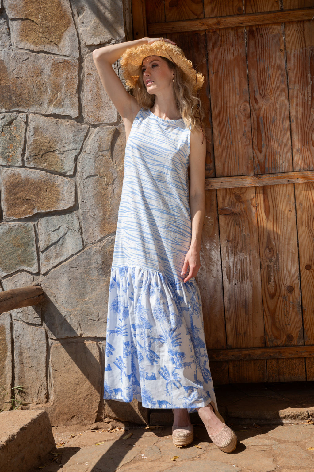 LS- VESTIDO VITORIA  LINO CEBRA