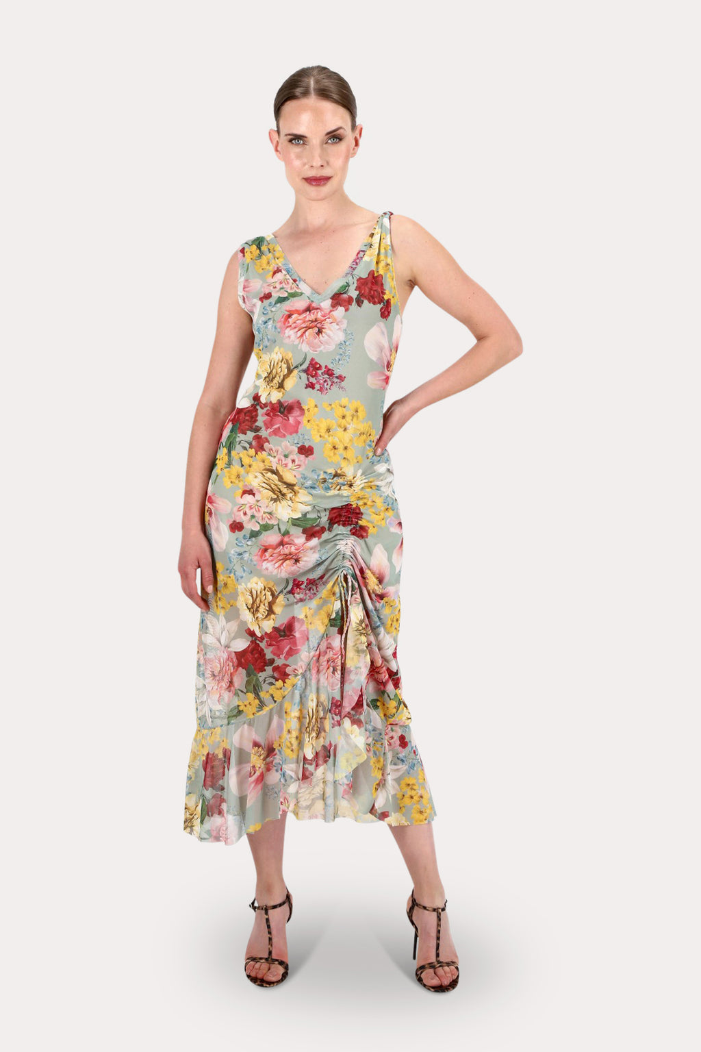 VESTIDO ROMANCE FLORES TUL