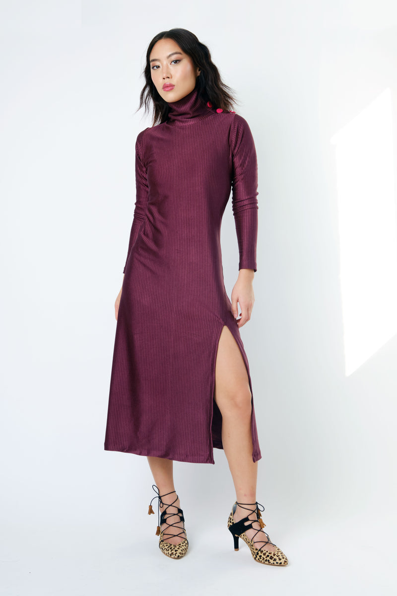 Vestido Calista Burdeo